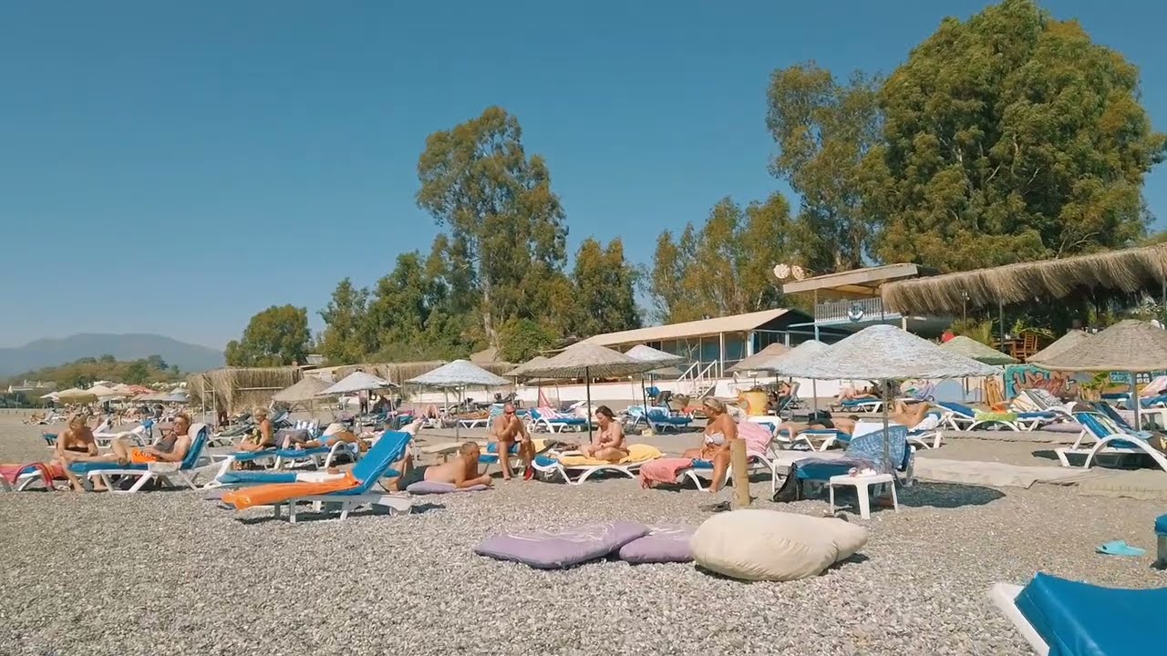 walking in Çalış plajı,chalish beach, Fethiye Muğla Türkiye, Oct 2022