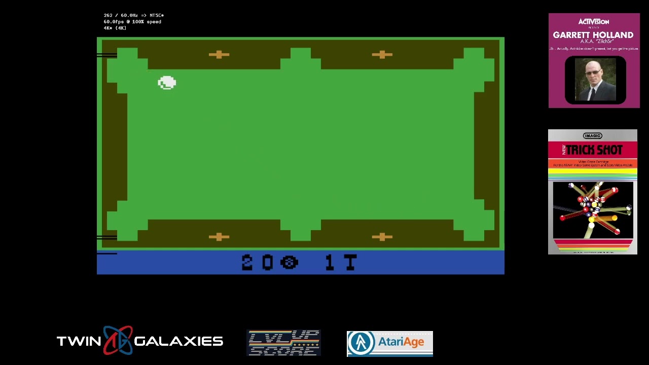 Atari 2600 NTSC - Trick Shot - Game 1T B/X - 37 (MAXOUT)