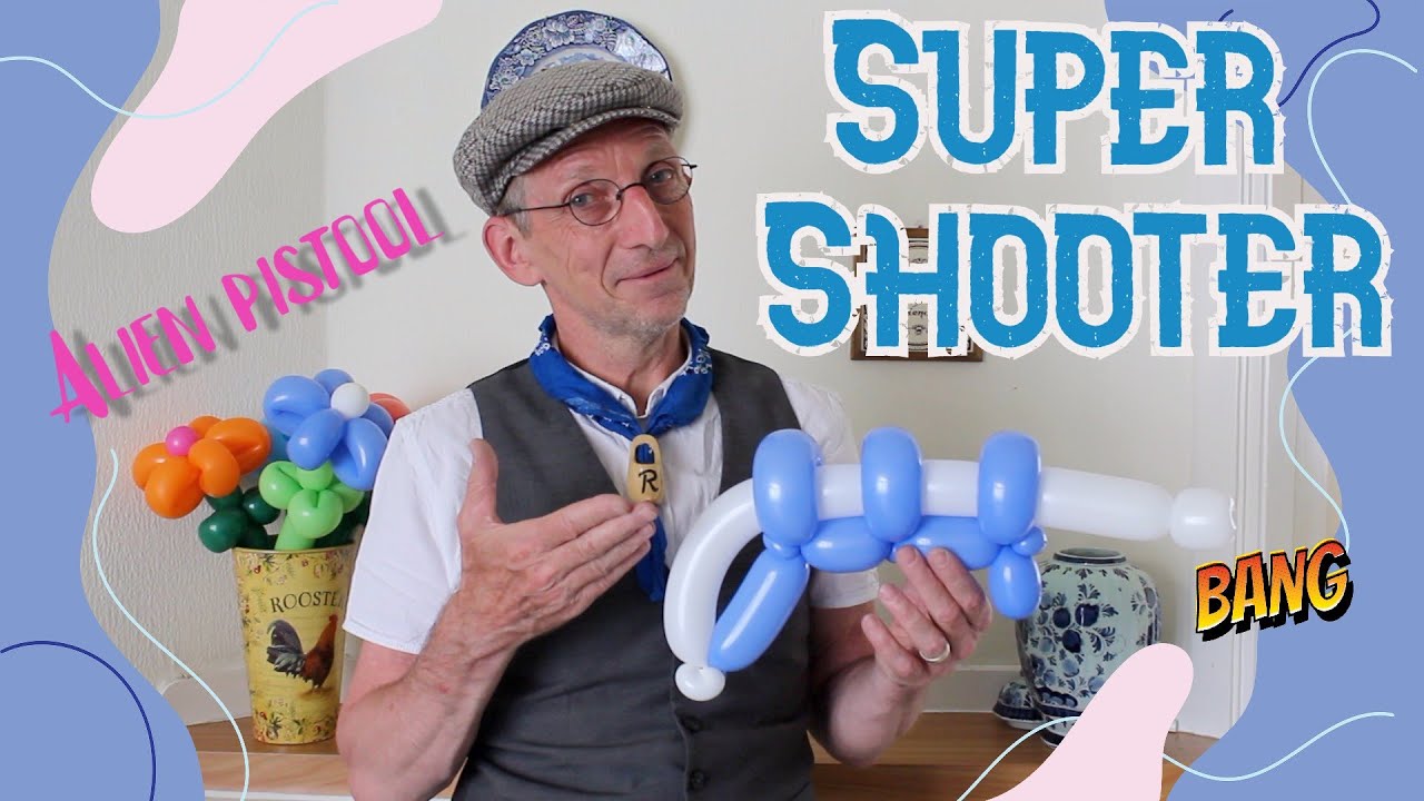 Super shooter / Alien pistool Ballonfiguur – de Haagse ballonnenboer workshop (balloon tutorial)