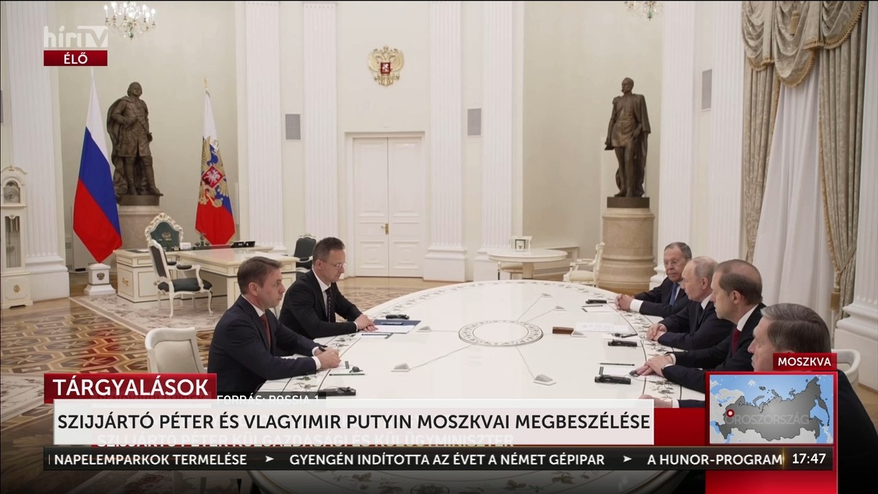 Szijjártó Péter és Vlagyimir Putyin moszkvai megbeszélése - HírTV