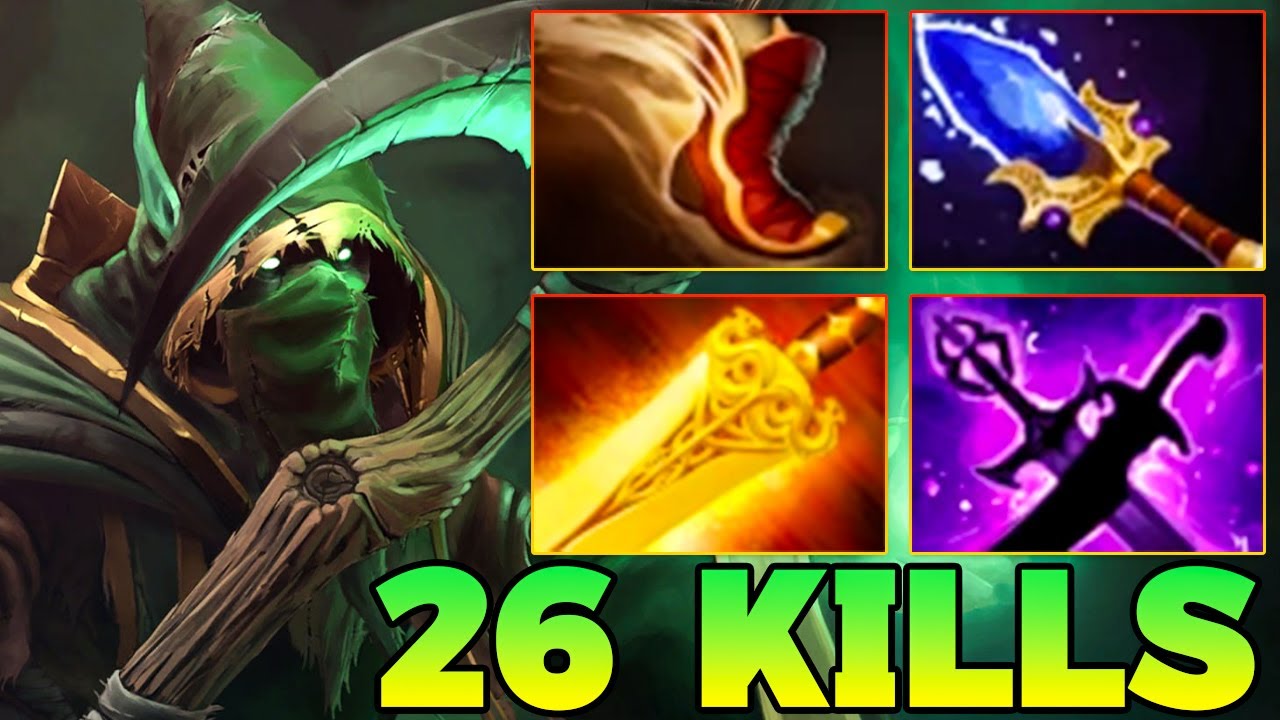 Ultra Kills + 26 Kills Necrophos ! Necrophos Dota 2 Safelane Guide Gameplay Carry Build Rampage 7.39