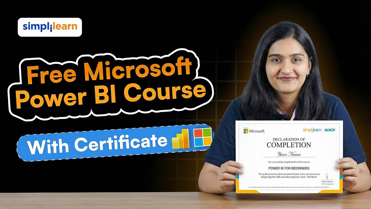 Free Microsoft Power BI Course With Certificate 2026 | PowerBI Course For Beginners | Simplilearn