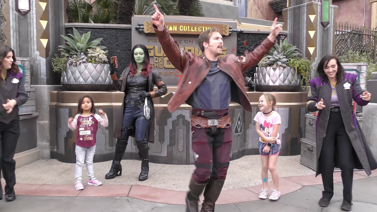 Стражи Галактики: Потрясающий танцевальный вечер! Полное шоу, вид спереди, тематический парк разв...