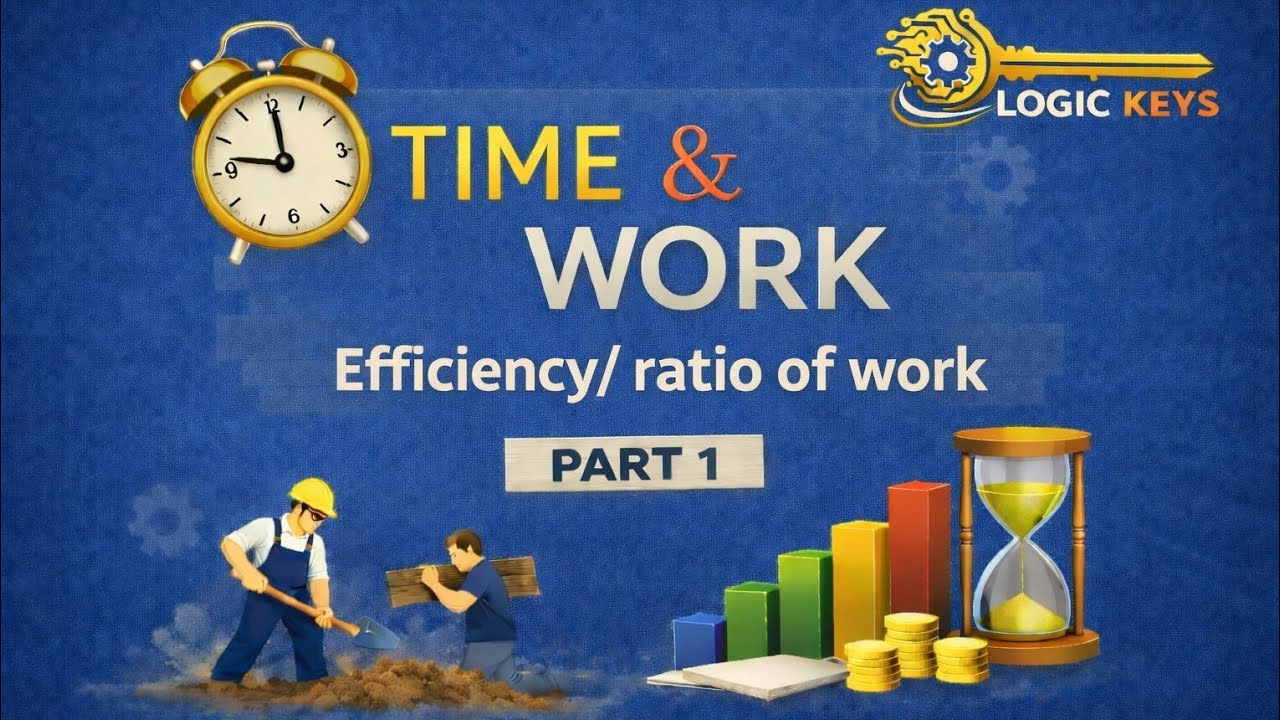 Time and Work Aptitude| Efficiency/ ratio of Work - Part 1