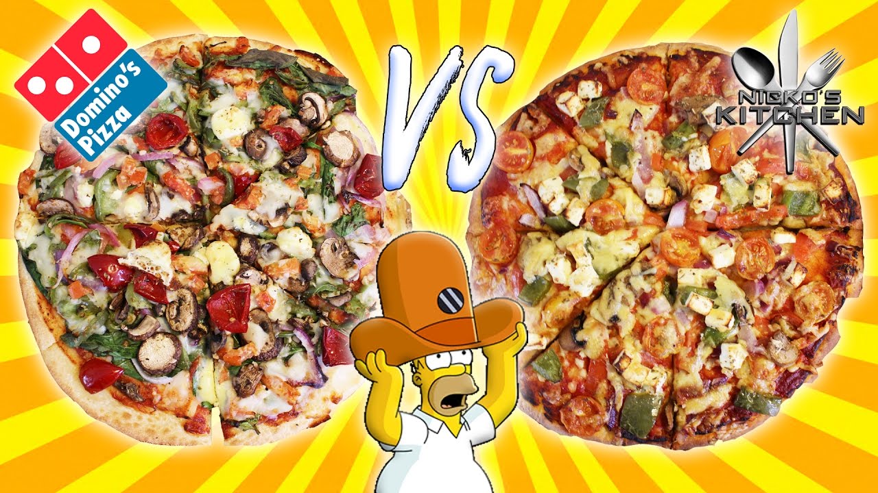 DOMINO'S PIZZA VS HOMEMADE - Spy Cam and Blind Taste Test Challenge!