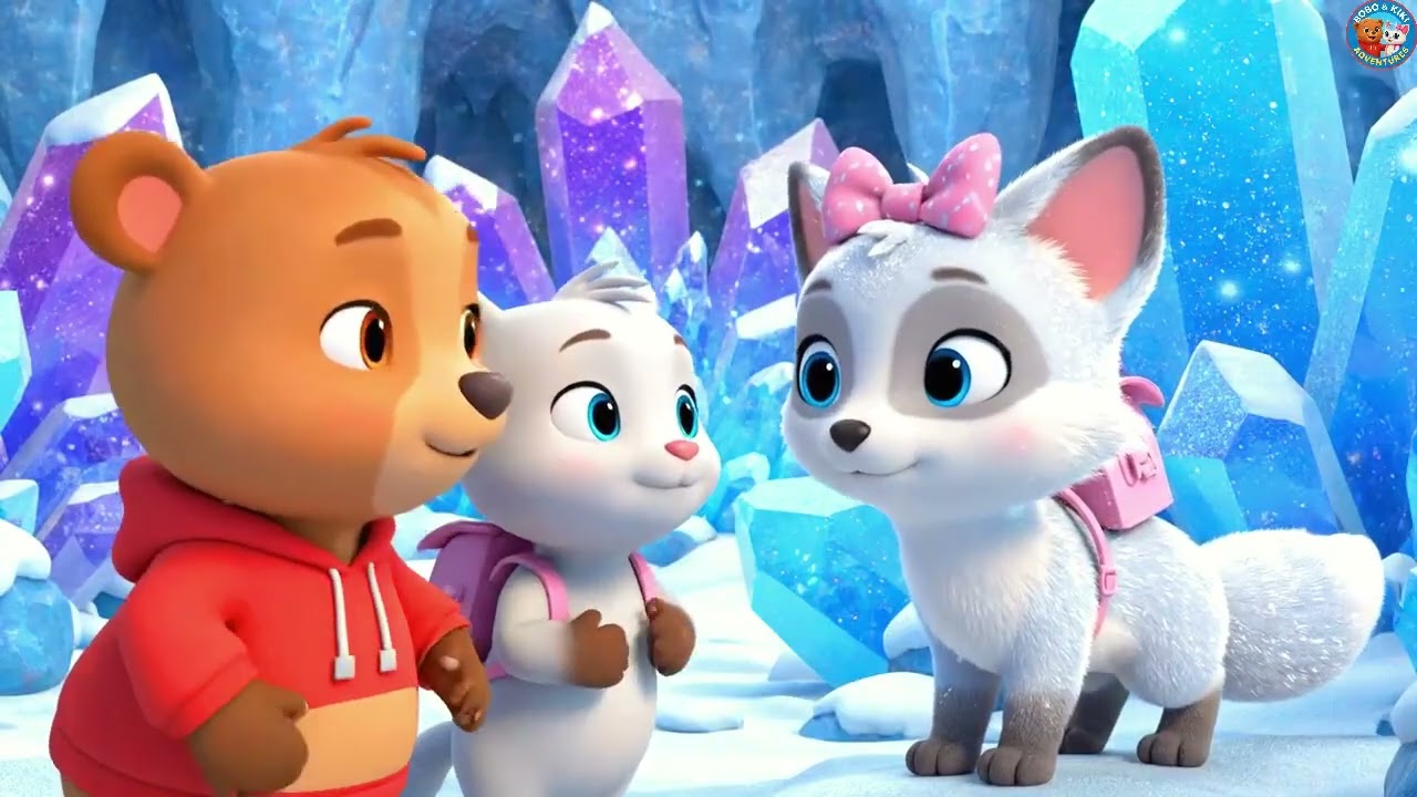 Danish | Sne Safari Eventyr | Snow Safari Adventure | Kids Song