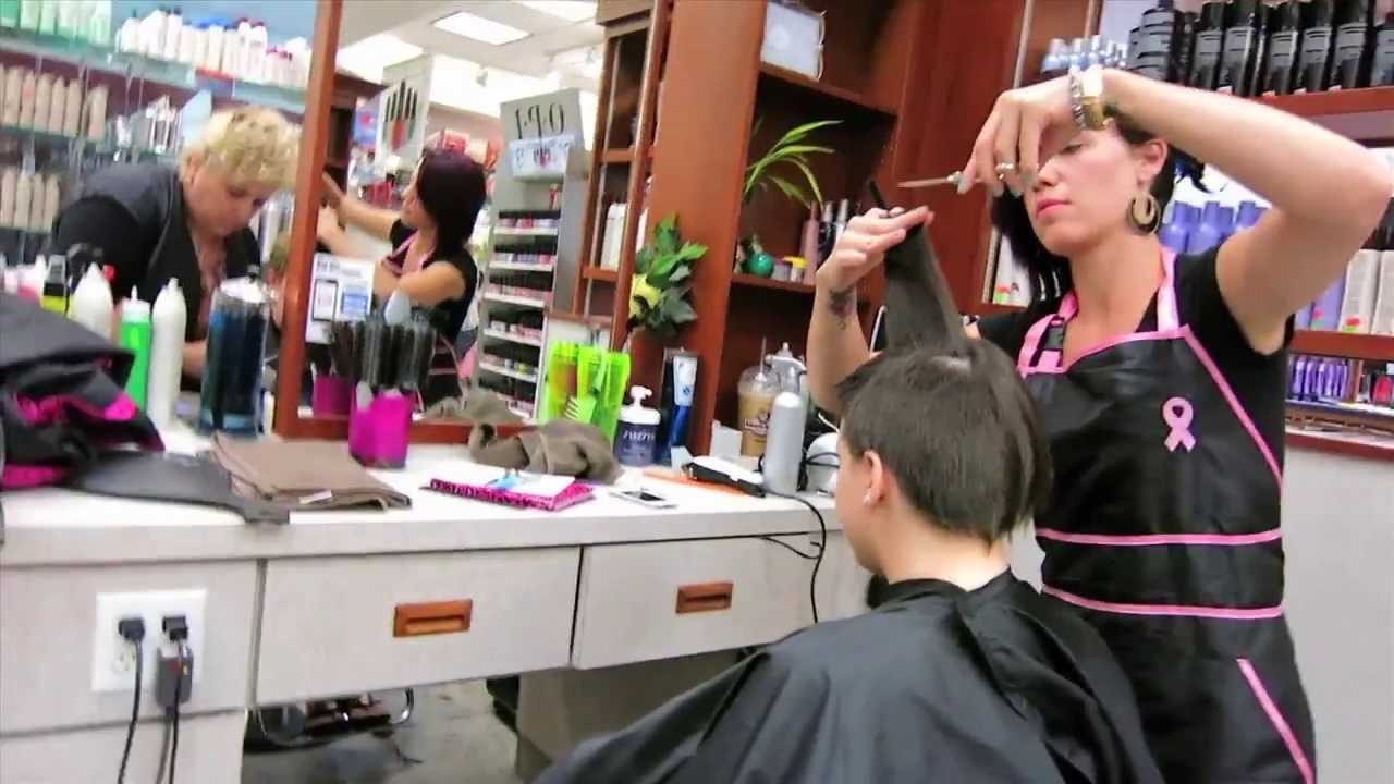 haircut on two girls long to pixie cut ( press like or comment)