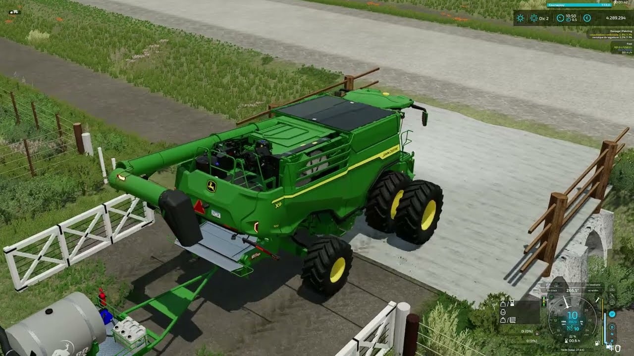 Salida a la cosecha de cebada con el equipo john deere