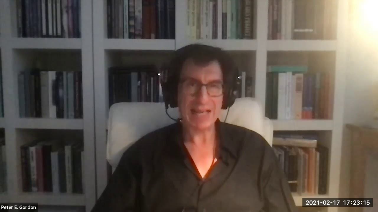 Intellectual History Workshop 2/17/21: Peter Gordon, Migrants in the Profane