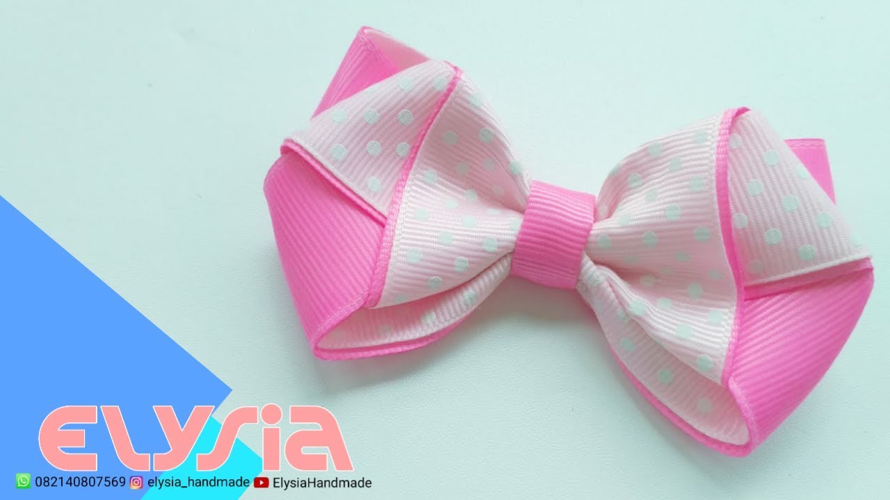 Laço Minnie Grosgrain Ribbon 2 5 cm 🎀 Ribbon Bow 🎀 DIY by Elysia Handmade