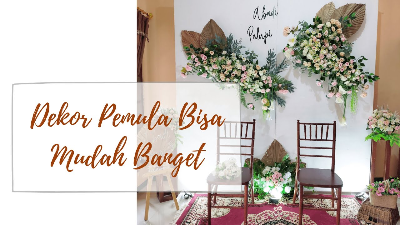 TUTORIAL BACKDROP LAMARAN SIMPLE PEMULA MUDAH | DEKORASI TRIPLEK/PAPAN