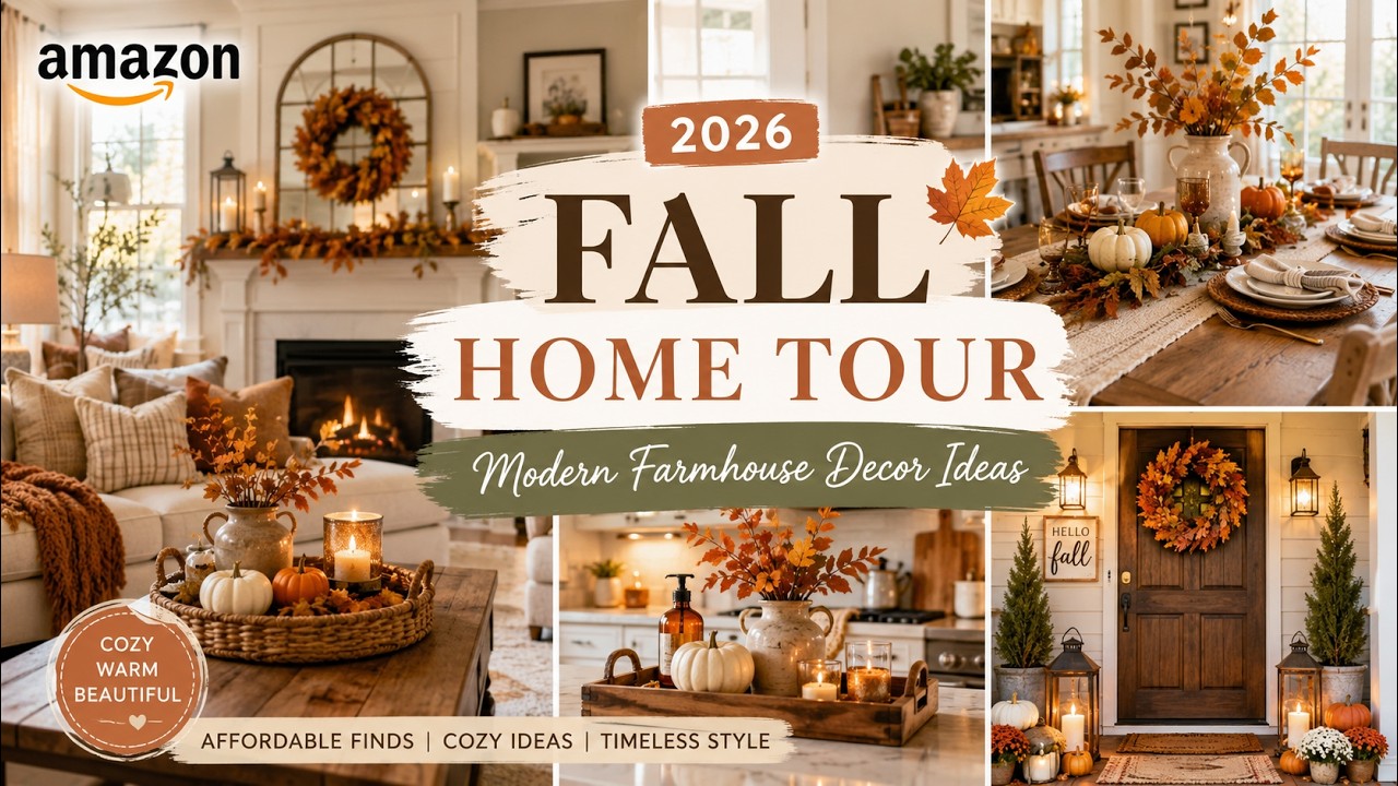 Amazon Fall Home Tour 2026 🍂 Modern Farmhouse Fall Decor Ideas You&rsquo;ll Love