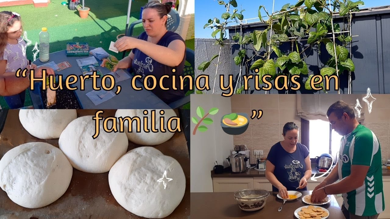 🌾 Un día en familia entre el huerto y la cocina | Fideuá casera, pan y risas en casa