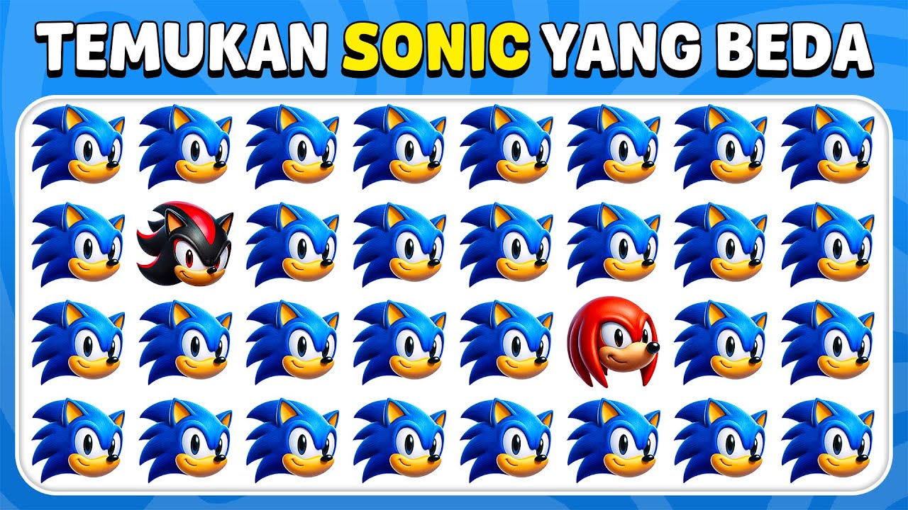 Temukan Emoji Yang Beda - Edisi Sonic the Hedgehog | Kuis 30 Level Epik ⚡🎮 | Kuis Lebah