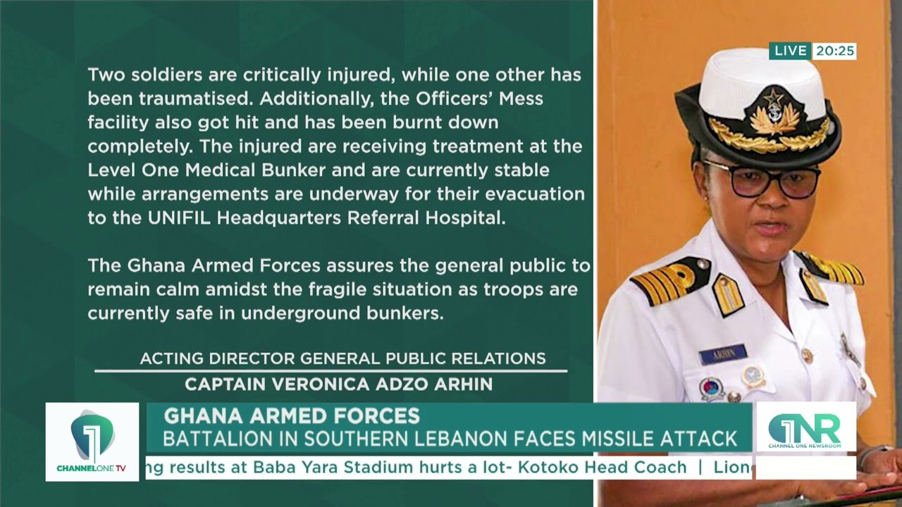 2 Ghanaians Critically Injured After Missile Attack On Armed Forces Battalion in Lebanon ⚠️| CNR
