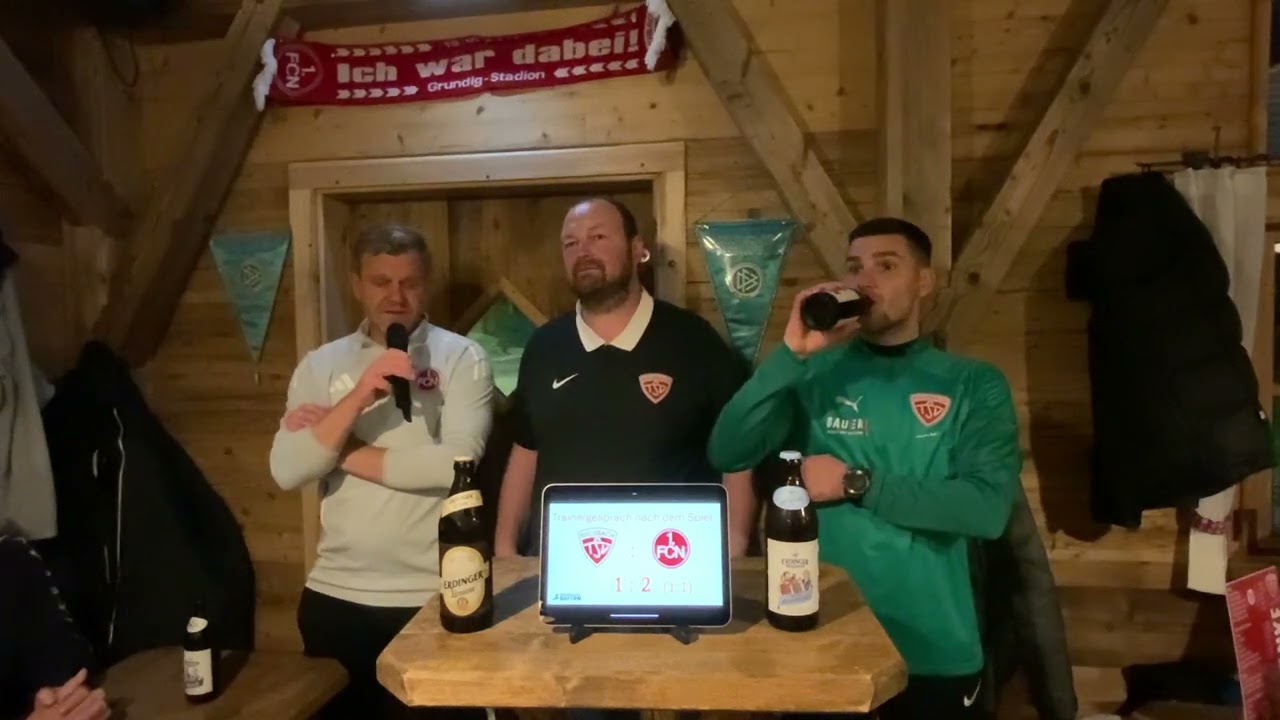 Trainergespräch nach dem Regionalligaspiel TSV Buchbach : 1. FC Nürnberg 1:2 (1:1)