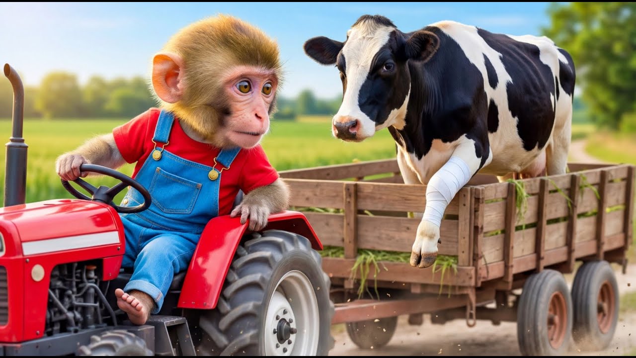 Injured Cow on the Farm… Monkey NaNa’s Emotional Rescue Story 🐒❤️ | NANA MONKEY LIFE