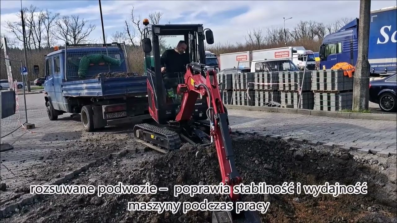 Infrastruktura miejska i minikoparka gąsienicowa Yanmar SV19