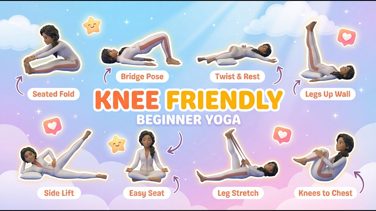 Knee-Safe Yoga | Standing + Floor Modifications | Beginner Friendly