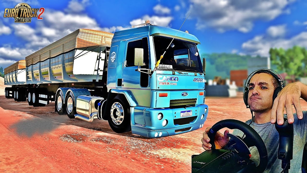 CHEGUEI NUMA ESTRADA RUIM COM O CARGO NO RODOTREM - Vida de Caminhoneiro 400 - Euro Truck 2