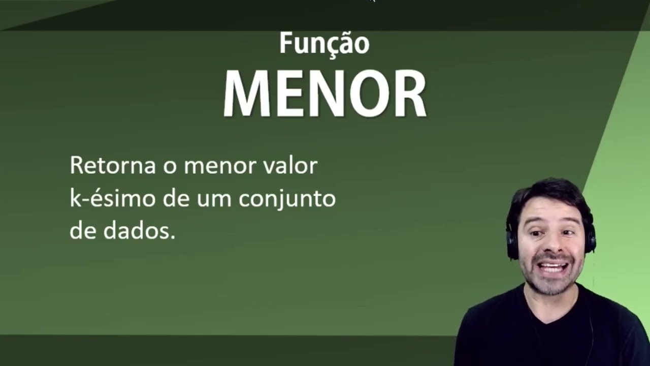 Função MENOR no Excel