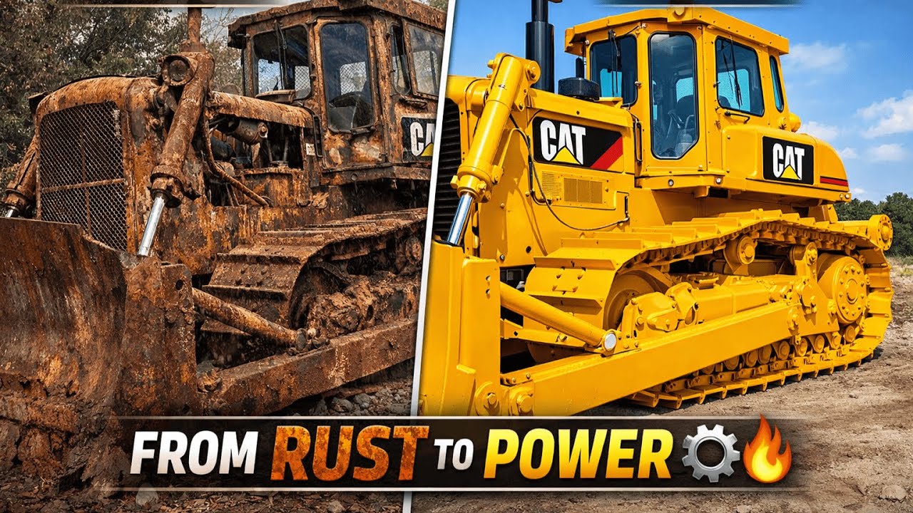 Caterpillar D8 Dozer Restoration – From Rust to Power ⚙️🔥
