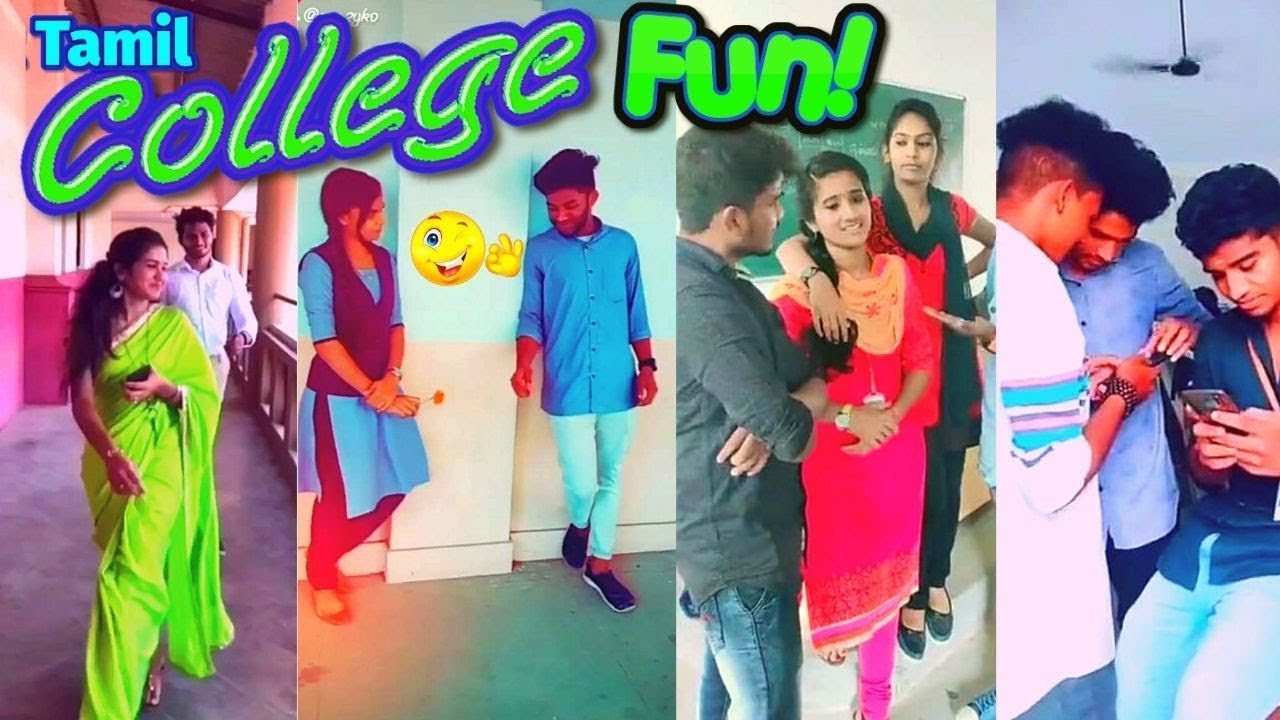 College Fun !! Tamil College Girls and Boys Funny Tiktok videos