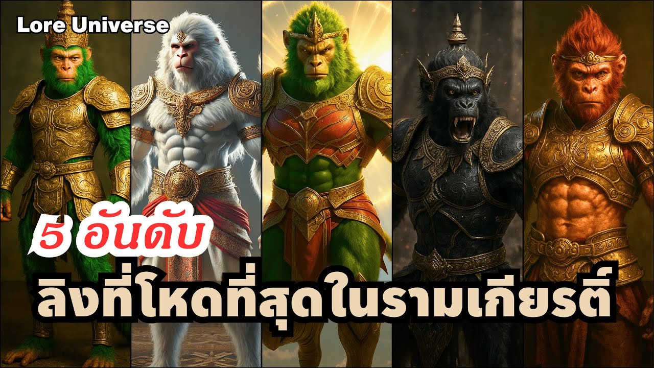 5 อันดับลิงสุดโหดแห่งรามเกียรติ์ : Top 5 Most Powerful Vanara in Ramayana