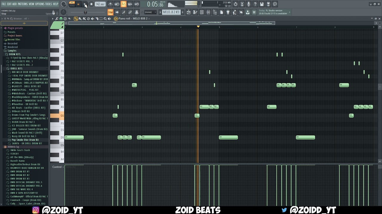 POP SMOKE - HAWK EM FL STUDIO REMAKE (FLP DOWNLOAD) | DECONSTRUCTED