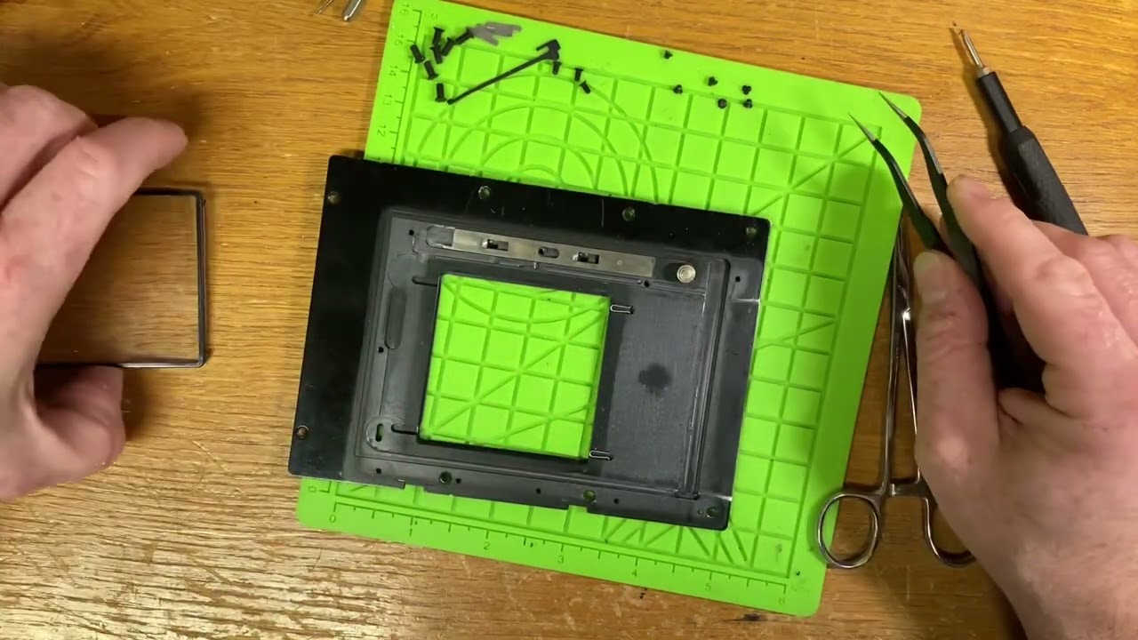 Disassembly of a Hasselblad Polaroid 100 camera back