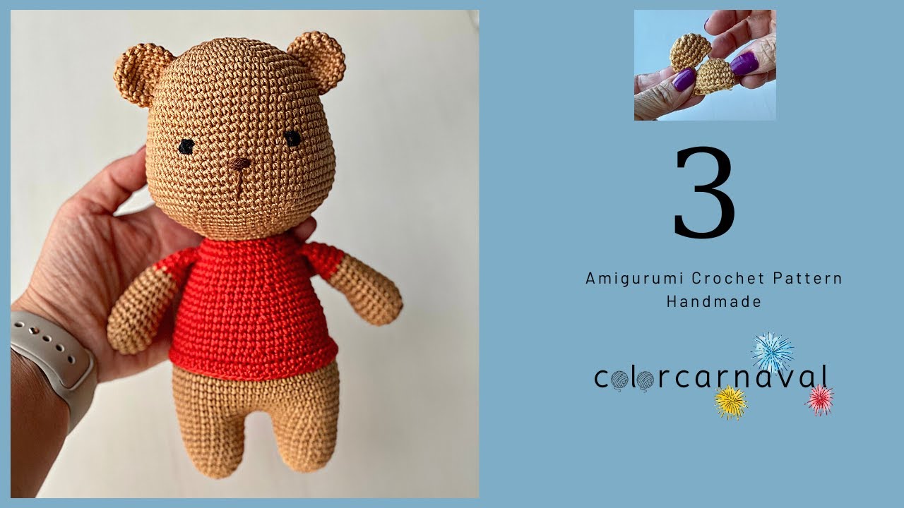 Crochet Amigurumi Cute Teddy Bear| Part 3