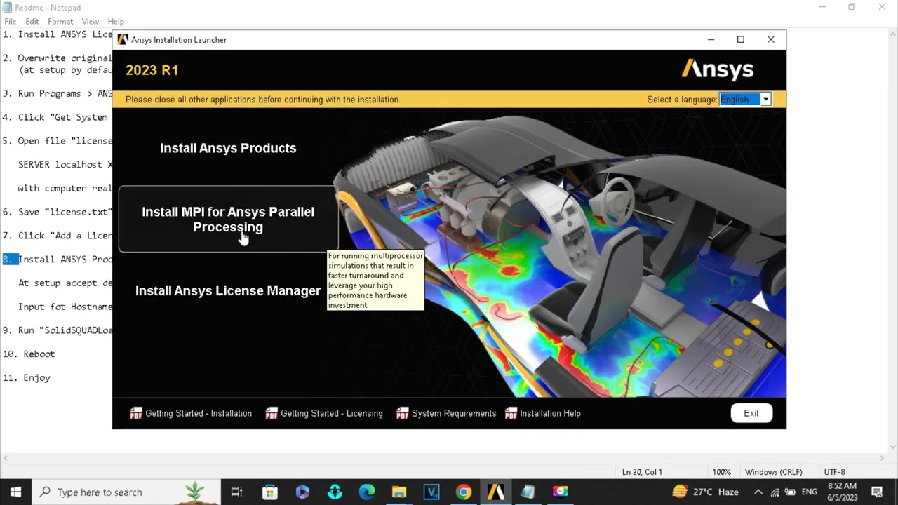 ANSYS' 2023R1 Installation #ansys