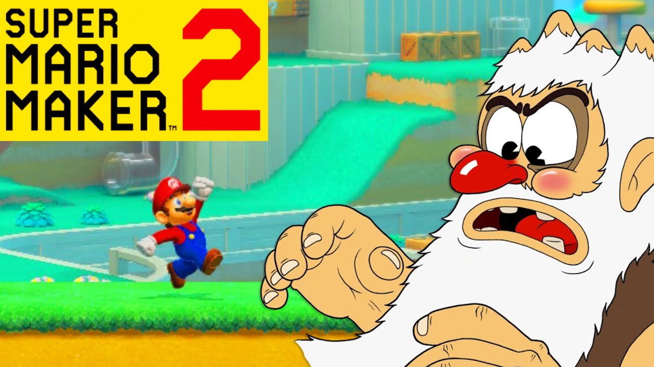 Mario Maker 2 - How to make a Glumstone The Giant Boss Fight (Cuphead DLC Boss In Mario Maker 2)
