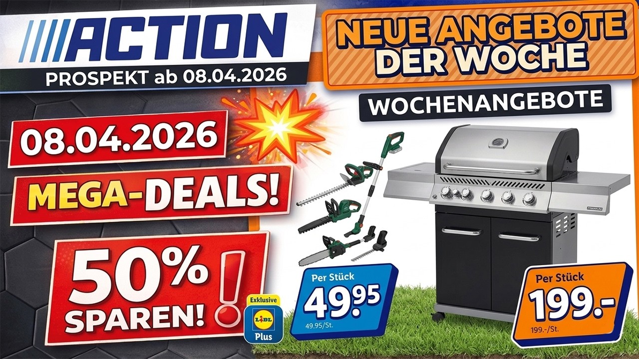 🛒 ACTION Prospekt ab 08.04.2026 | Die besten Schn&auml;ppchen im neuen Angebote
