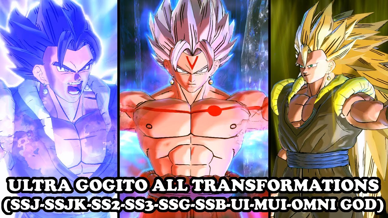Ultra Gogito All Transformations (SSJ-SSJK-2-3-SSG-SSB-UI-MUI-OMNI GOD)! Custom Skills! DB XV 2 Mods