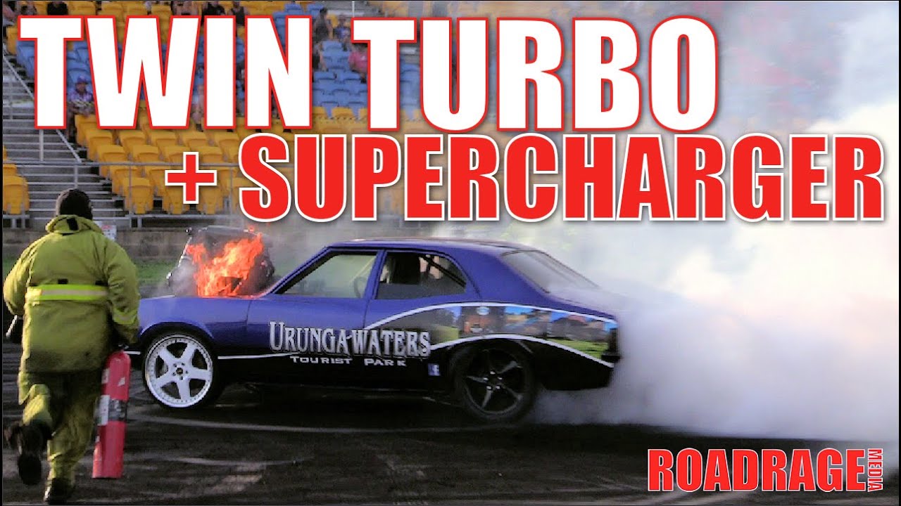 OVER-KILL twin turbo + supercharged burnout.