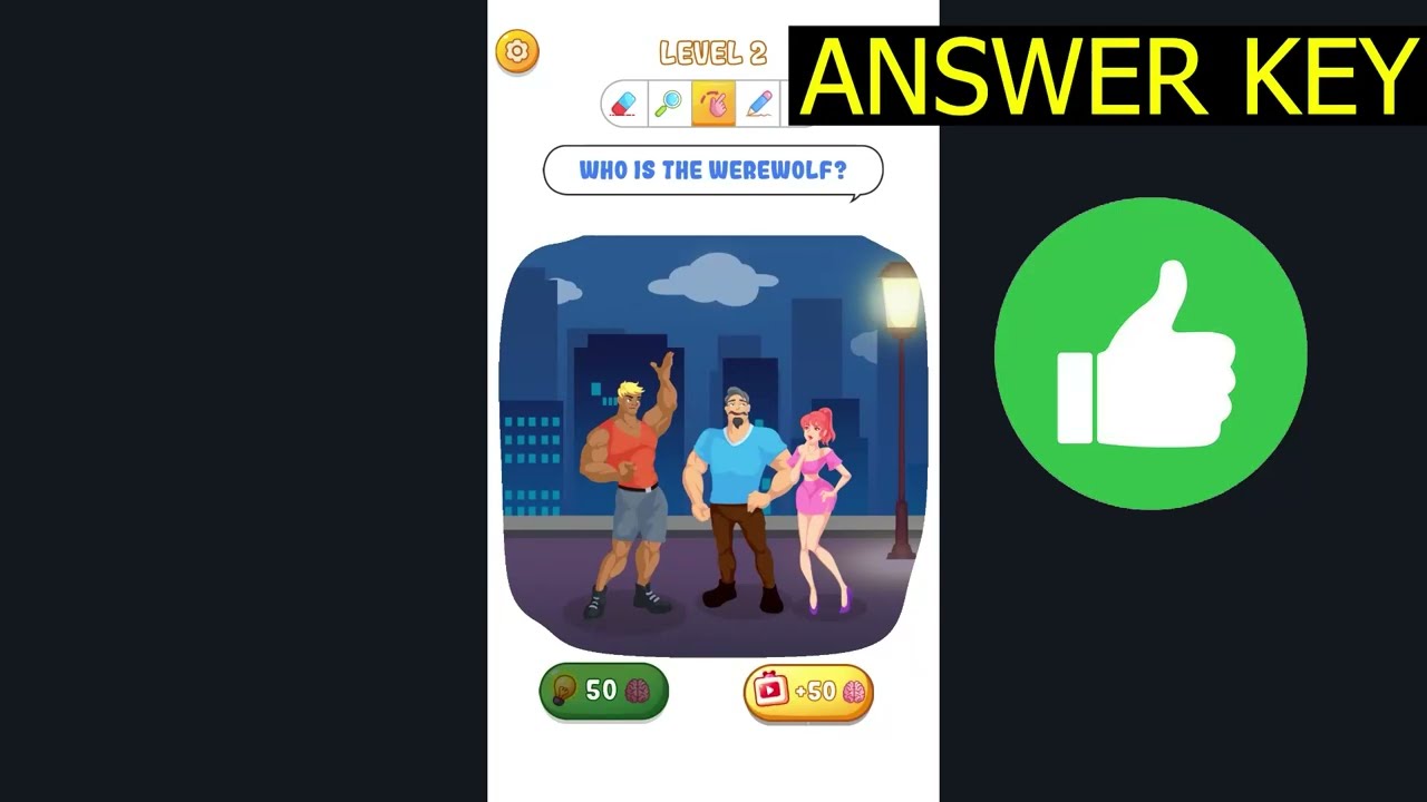 Tricky Quiz Brain Out Puzzle LEVEL 2 Who is the Werewolf (ANSWER KEY) Gameplay Walkthrough