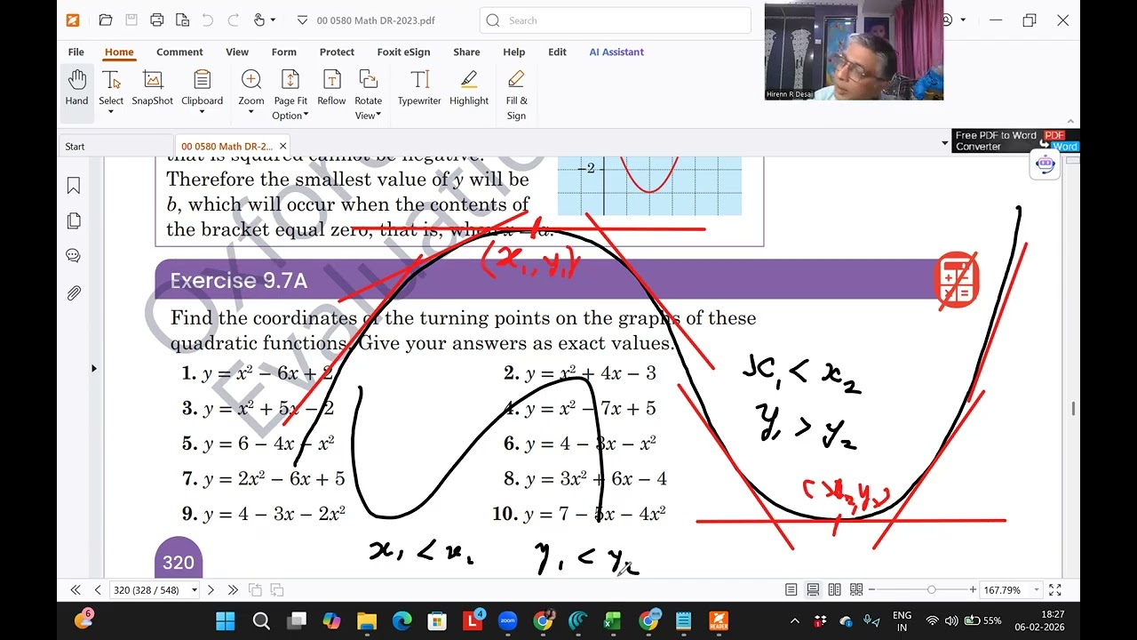 Gr 9 260206 Graph & Turning point Differentiation TTG1