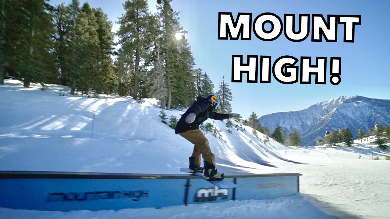 Snowboarding at MOUNT HIGH in Southern California 2023!