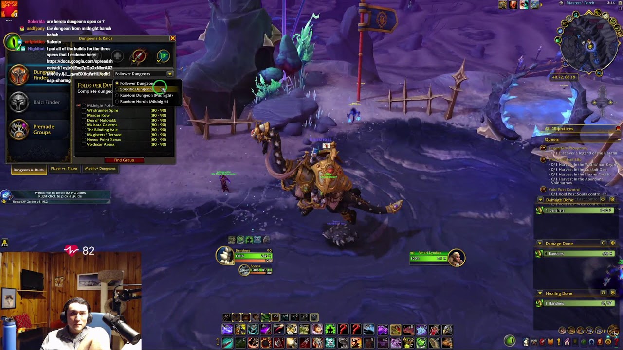 !drops Midnight Day Four (4265 io, HoF Hunter) !restedxp !talents !spec !dw