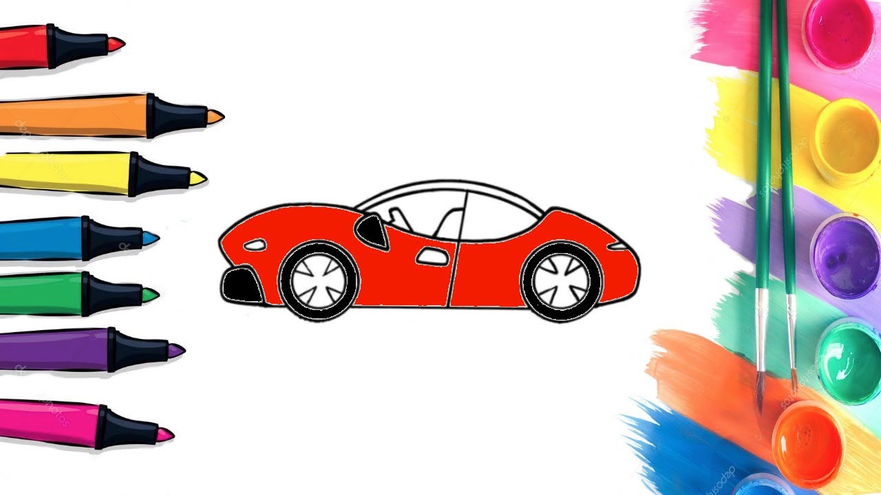 How to draw a car. easy drawing sport car for kids / Как нарисовать машину Легкий рисунок автомобиля