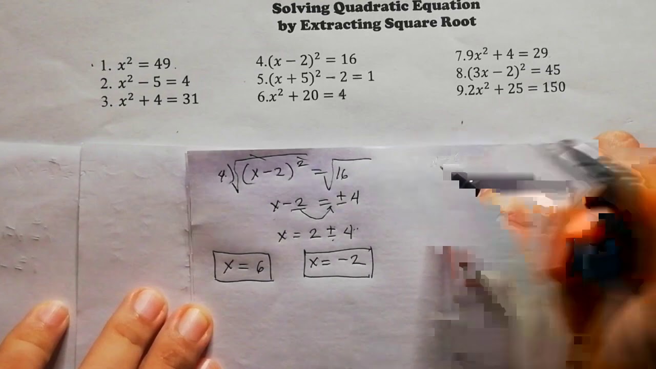 Solving Quadratic Equations by Extracting Square Root | ALGEBRA Grade 9 | #TaraNaMath_aralNaTayo