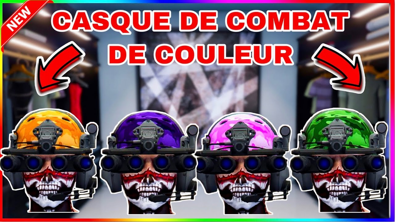 AVOIR LES CASQUES COMBAT DE COULEUR SUR LES DEUX PERSONNAGES (H & F) SUR GTA 5 ONLINE EN 1.58!