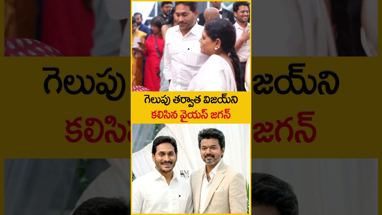 YS Jagan meets Vijay thalapathy after the win #shorts #vijay #tvk #ysjagan #viral