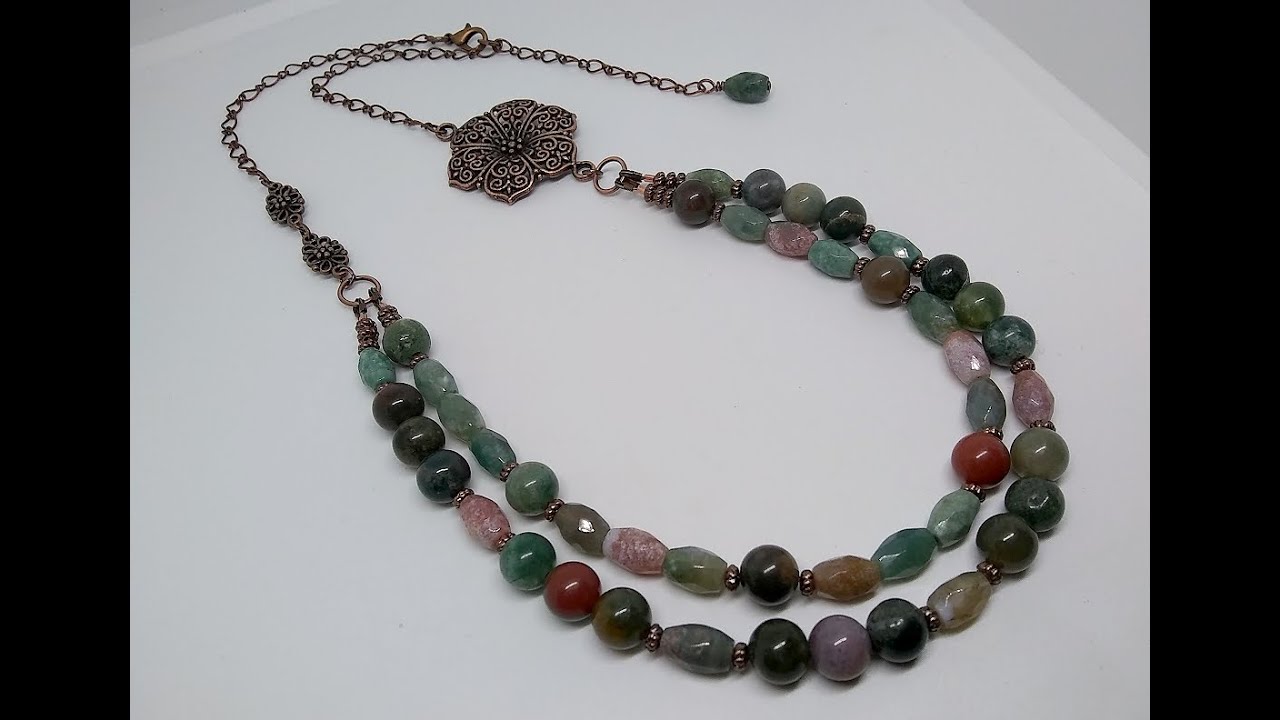 Beebeecraft 2-Strand Gemstone Necklace Tutorial