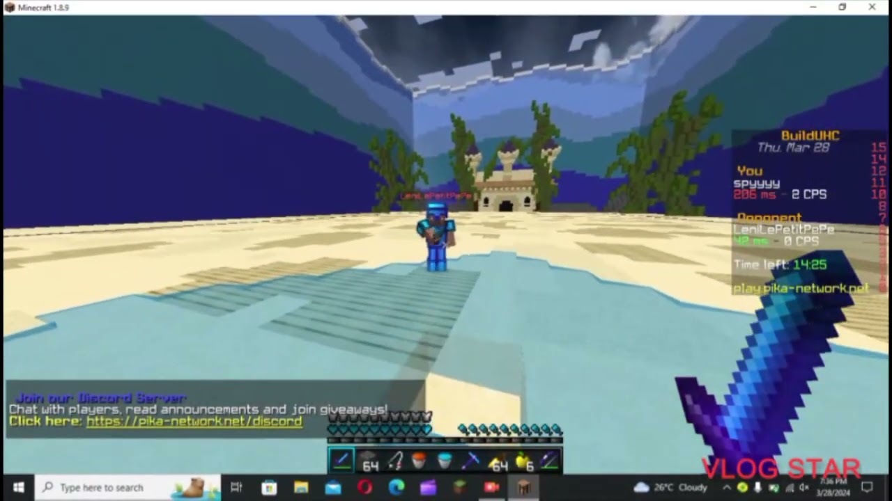 I Destroyed Player in BUILD UHC in pika network