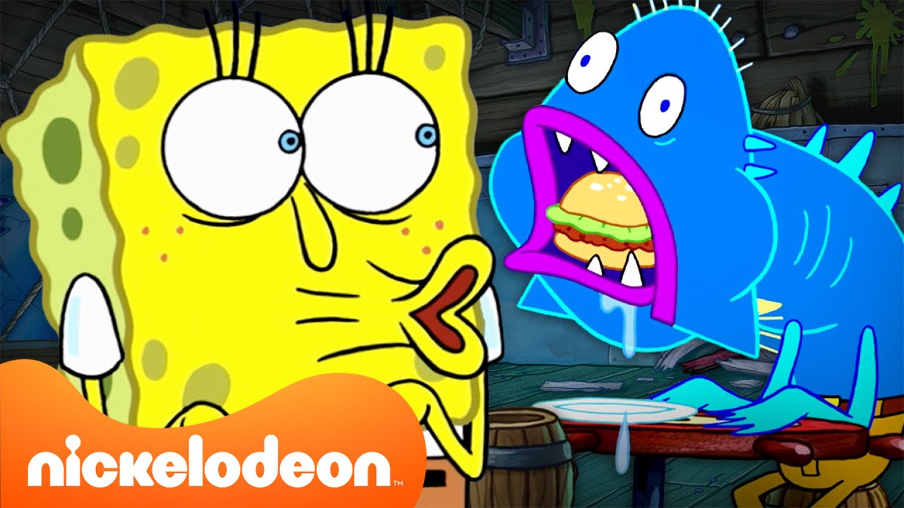 Губка Боб | 60 МИНУТ в Красти Краб... ночью 🌝 | Nickelodeon Cyrillic