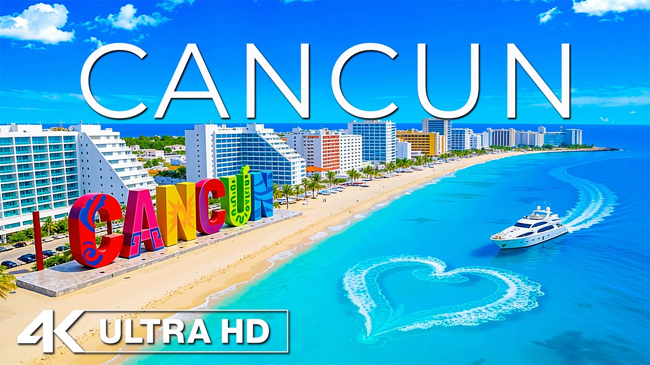 Канкун 4K 🌴 Глубокое путешествие | Карибское побережье, бирюзовые пляжи и роскошный отдых