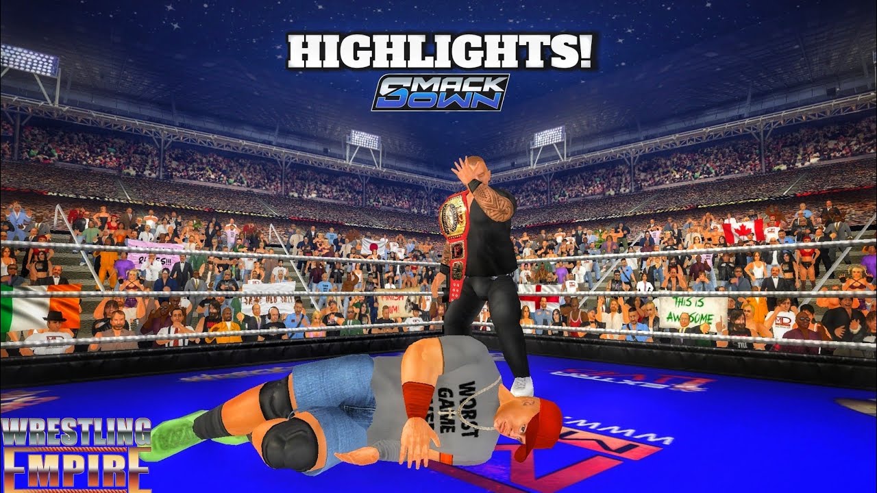 Wrestling Empire: Randy Orton RKO's John Cena! (SmackDown Highlights)