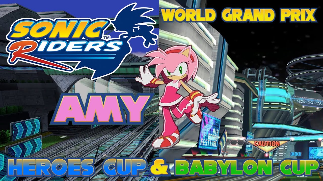 Sonic Riders World Grand Prix Heroes Cup & Babylon Cup w/ Amy